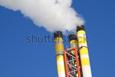 Incinerator chimney emitting smoke Stock photo © duoduo