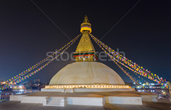 Boudhanath stupa at night in Kathmandu Stock photo © dutourdumonde