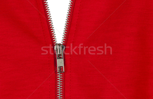 Zip of a red cotton sweater Stock photo © dutourdumonde