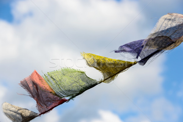 Prière drapeaux ciel nature bleu nuage [[stock_photo]] © dutourdumonde