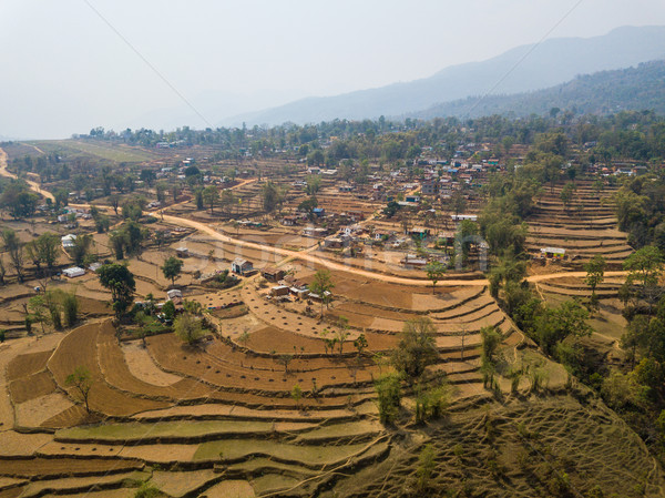 Nepal primavera carretera paisaje montana Foto stock © dutourdumonde