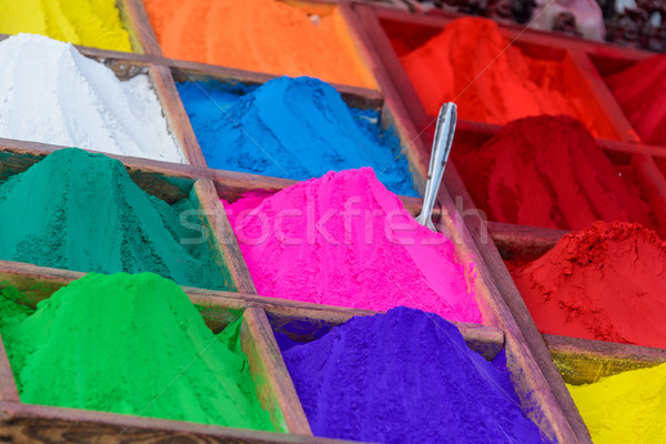 Colorful powders in Kathmandu Stock photo © dutourdumonde