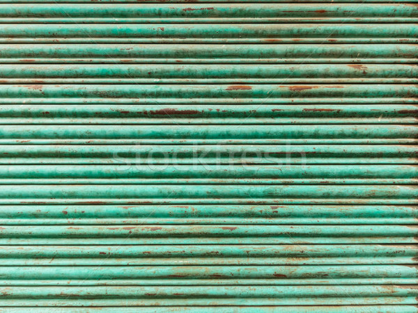 Zielone żelaza kurtyny zardzewiałe tekstury ściany Zdjęcia stock © dutourdumonde