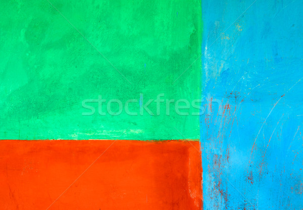 青 緑 オレンジ 抽象的な 描いた 壁 ストックフォト © dutourdumonde