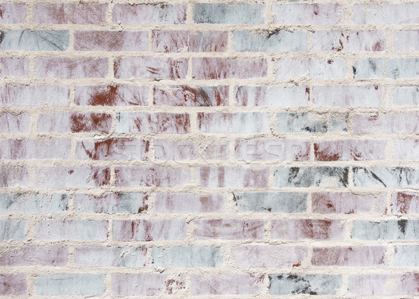 Stock photo: Withewashed brick wall