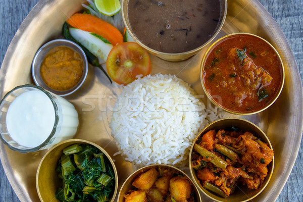 Traditional Nepalese thali Stock photo © dutourdumonde