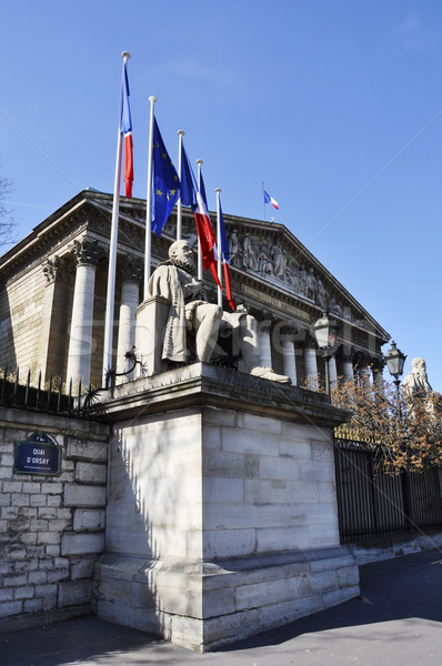 Foto stock: Francés · parlamento · París · Francia · ley · bandera