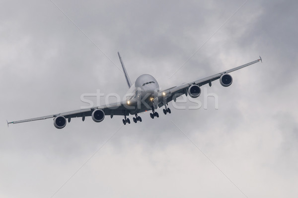Passenger airliner in bad weather Stock photo © dutourdumonde