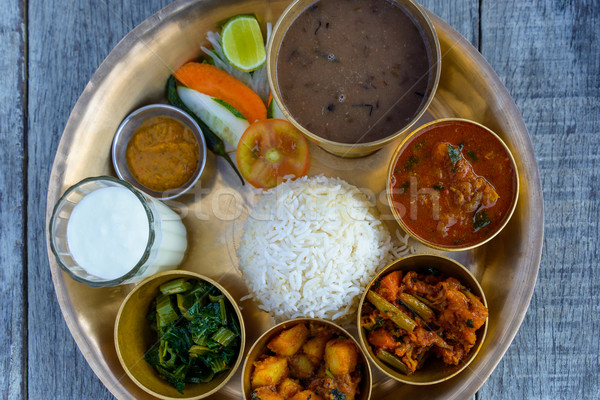 Traditional Nepalese thali Stock photo © dutourdumonde