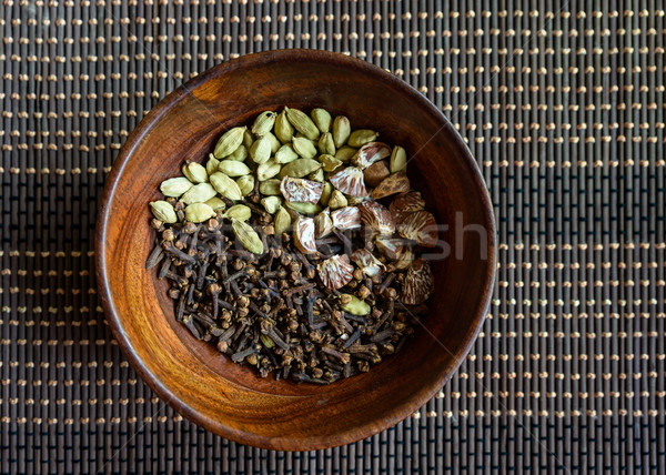 Cardamon, cloves and areca nuts Stock photo © dutourdumonde