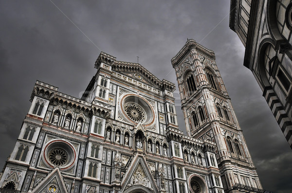 Święty mikołaj Florencja katedry słynny Włochy chmury Zdjęcia stock © dutourdumonde
