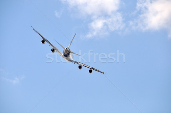 Pływające niebo samolot usługi biały skali Zdjęcia stock © dutourdumonde