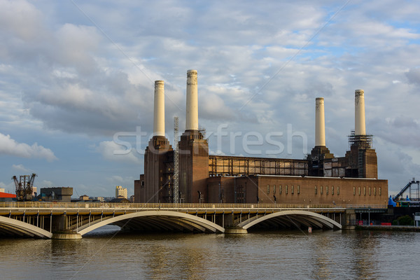 Kraftwerk London Gebäude Brücke Skyline Energie Stock foto © dutourdumonde
