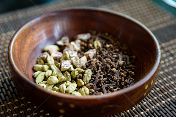 Cardamon, cloves and areca nuts Stock photo © dutourdumonde