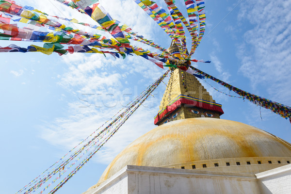 Foto stock: Viaje · bandera · rojo · culto · oro · oración