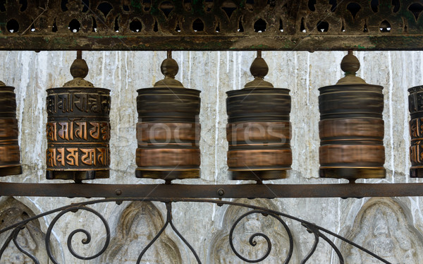 Prayer wheels in Kathmandu Stock photo © dutourdumonde