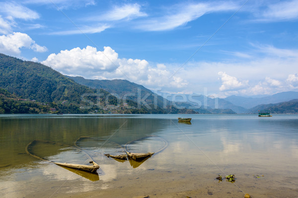 Phewa lake in Pokhara Stock photo © dutourdumonde