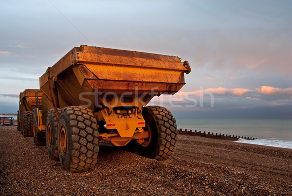 Two lorries on a pebble beach Stock photo © dutourdumonde