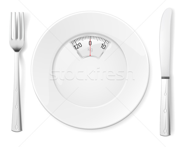 Plate with knife and fork Stock photo © dvarg