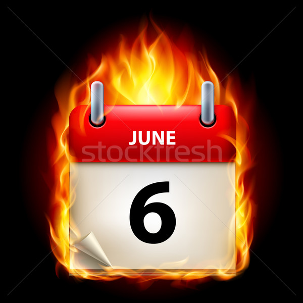 Stock photo: Burning calendar