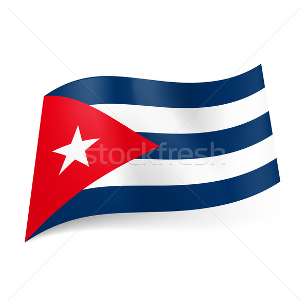 Bayrak Küba mavi beyaz kırmızı Stok fotoğraf © dvarg