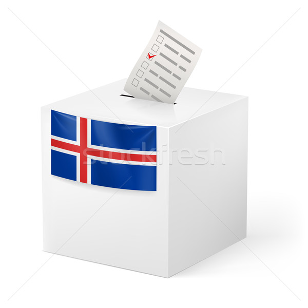 Ballot box with voting paper. Iceland	 Stock photo © dvarg