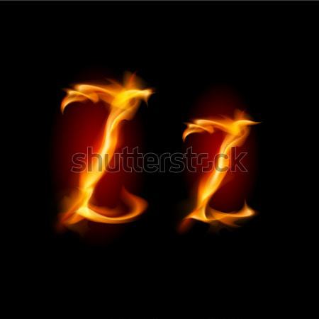 Stock photo: Fiery font. Letter Z 