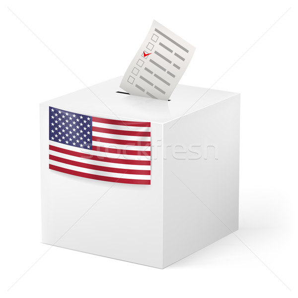 Stock fotó: Szavazócédula · doboz · papír · USA · választás · Egyesült · Államok