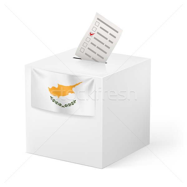 Ballot box with voting paper. Cyprus Stock photo © dvarg