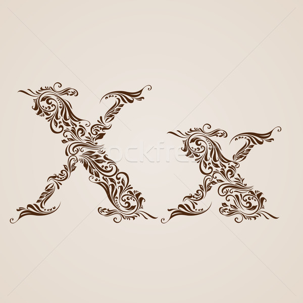 Decorated letter x Stock photo © dvarg