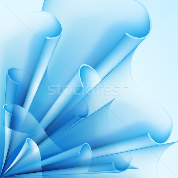 Blau Fahnen abstrakten Flagge Elemente hellblau Stock foto © dvarg