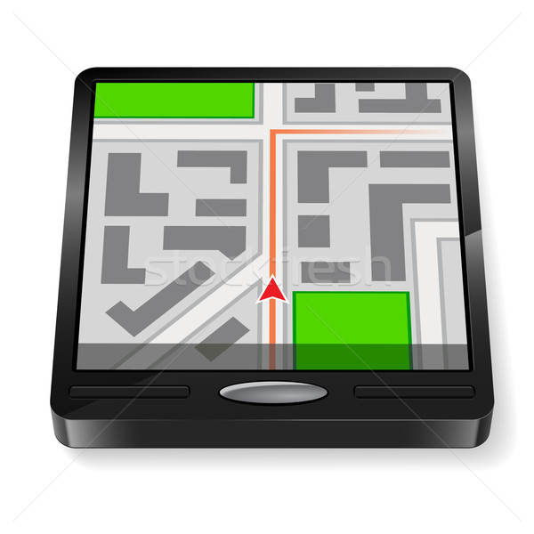 GPS testo illustrazione bianco design telefono Foto d'archivio © dvarg