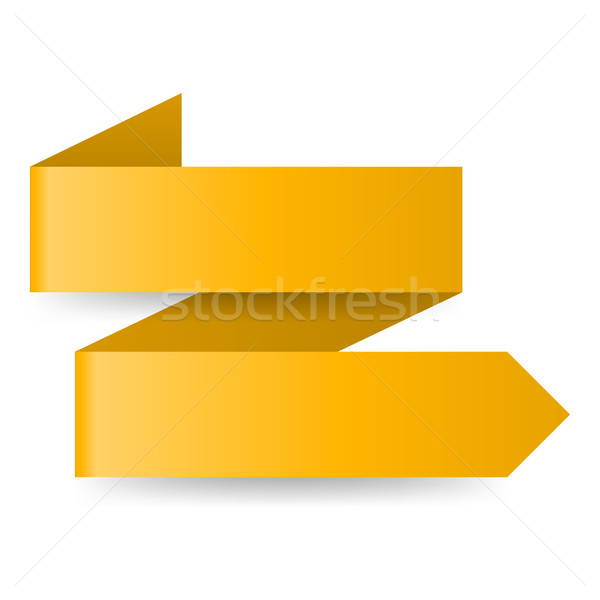 Yellow paper arrow Stock photo © dvarg