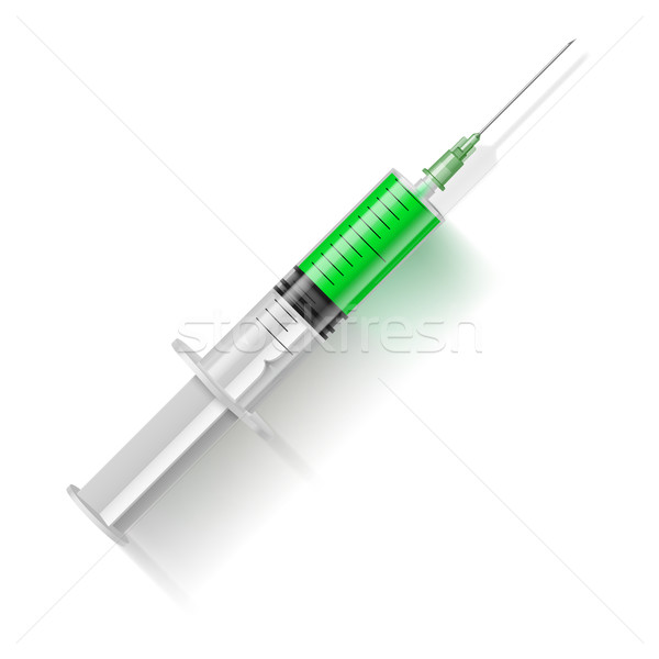  Syringe with green liquid Stock photo © dvarg