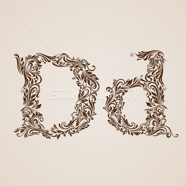 Decorated letter d Stock photo © dvarg