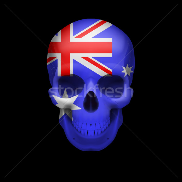 Australian flag skull Stock photo © dvarg