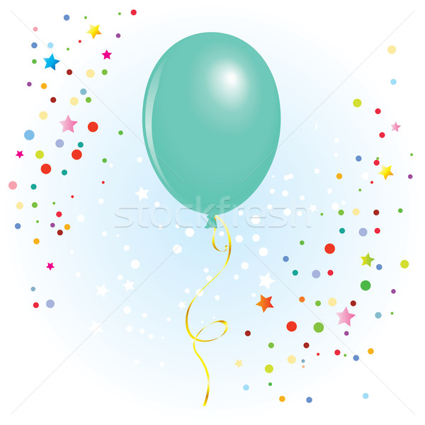 Balloon with dangling curly ribbon Stock photo © dvarg