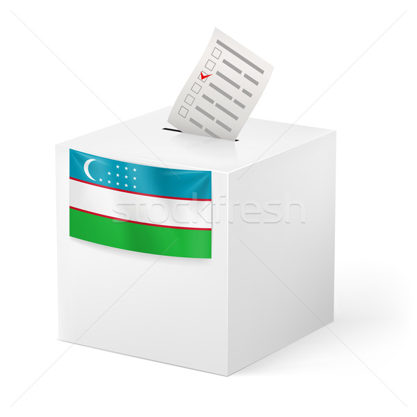 Cédula caixa votação papel Uzbequistão eleição Foto stock © dvarg