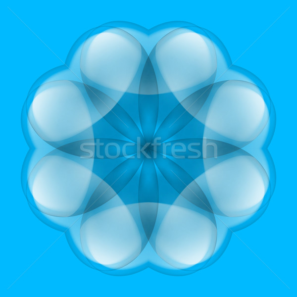 Abstrakten Blume blau transparent Elemente Stock foto © dvarg