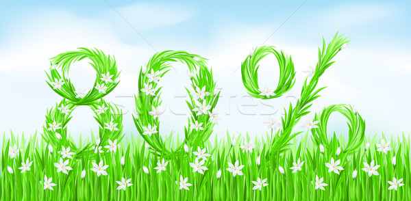 Eco-Style Grass Letters. Stock photo © dvarg