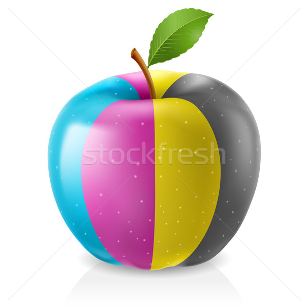 Delicious CMYK apple Stock photo © dvarg