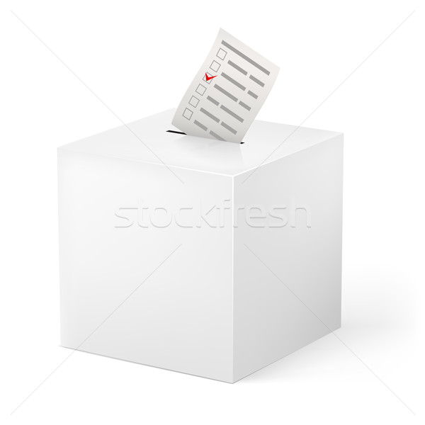 Stemmen vak papier illustratie witte partij Stockfoto © dvarg