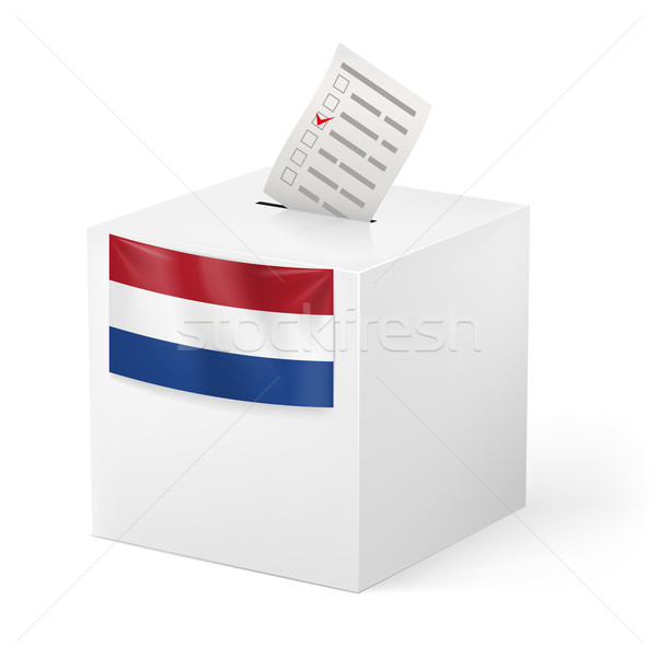 Ballot box with voting paper. Netherlands Stock photo © dvarg