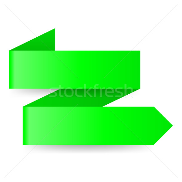 Green paper arrow Stock photo © dvarg