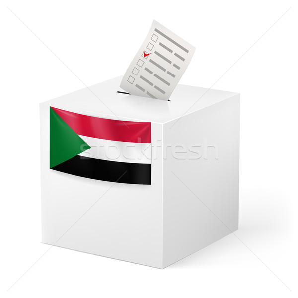 Ballot box with voting paper. Sudan Stock photo © dvarg