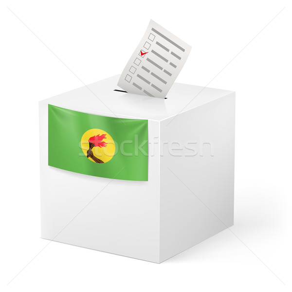 Stemmen vak papier verkiezing geïsoleerd Stockfoto © dvarg