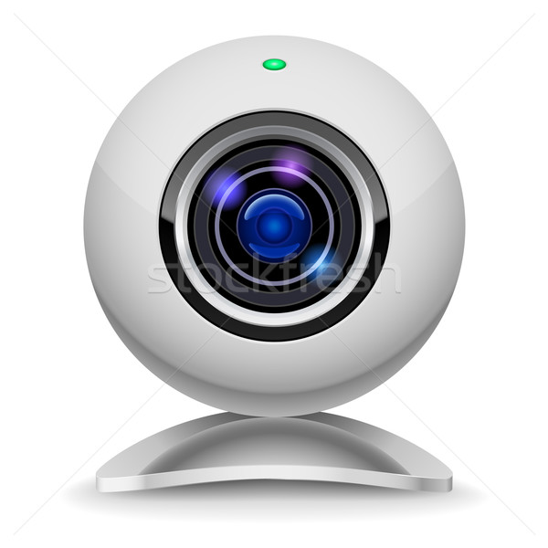 Realistyczny biały webcam ilustracja film technologii Zdjęcia stock © dvarg