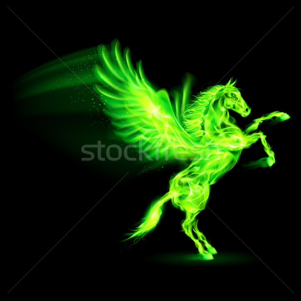 Fire Pegasus. Stock photo © dvarg