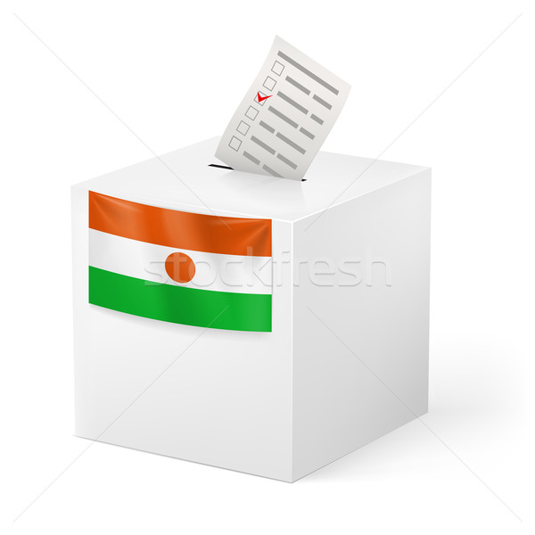 Cédula caixa votação papel Níger eleição Foto stock © dvarg