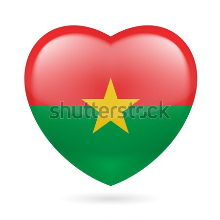 Heart icon of Burkina Faso Stock photo © dvarg